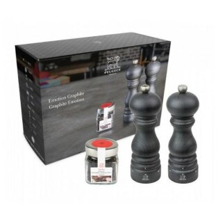 Day and Age Emotion Graphite U-Select Salt & Pepper Mill with Tan Hoi Pepper Gift Set (18cm)